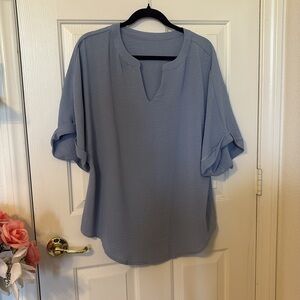 Elegant Blue Women's Top